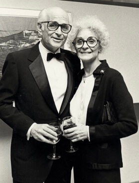 Frances Lear with her ex-husband, Norman Lear.